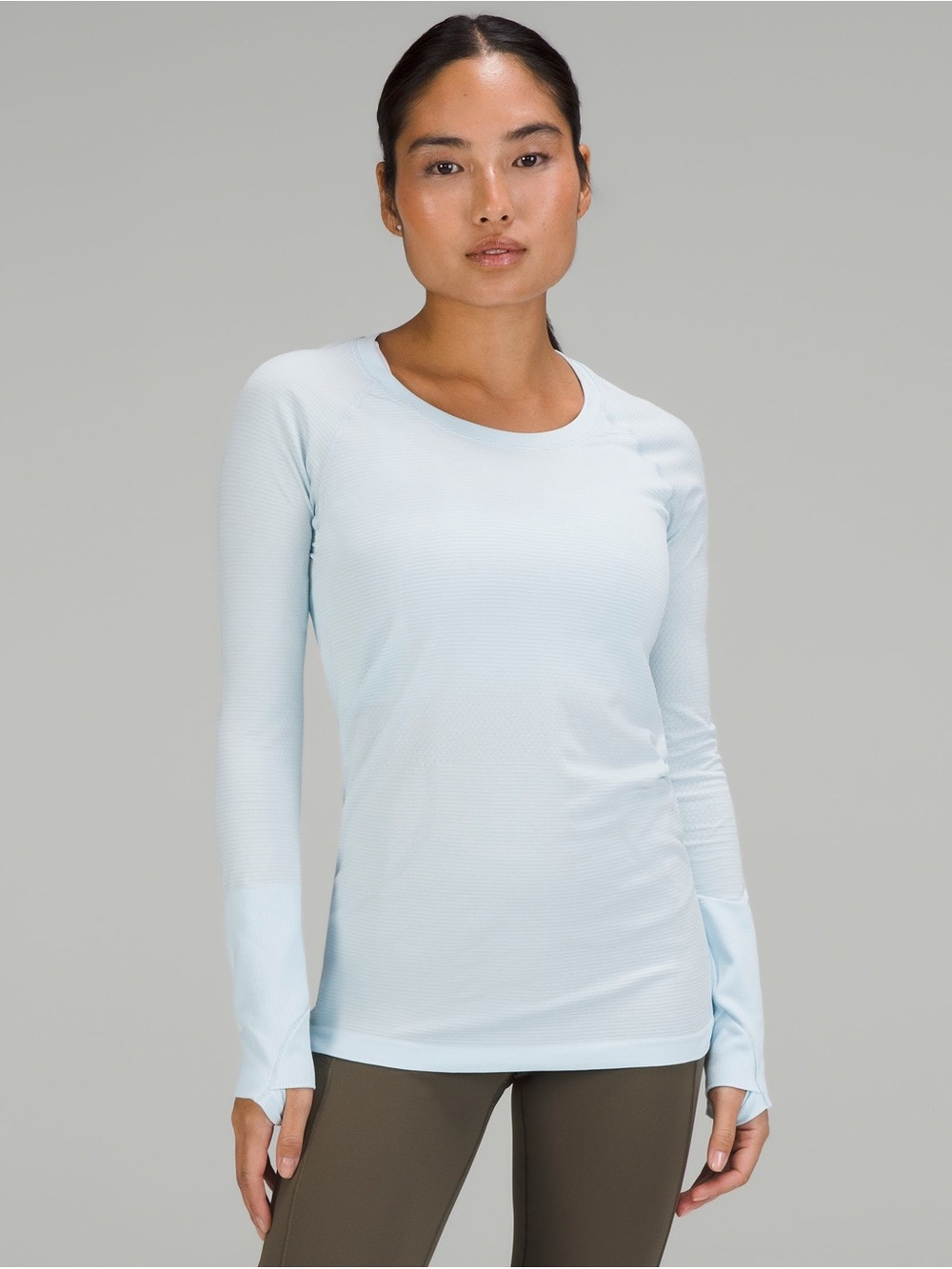 Lululemon Swiftly Tech Long-Sleeve Top in Powder Blue